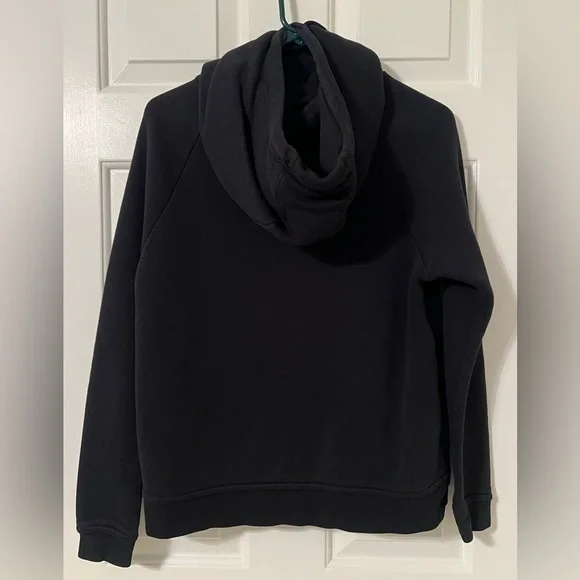 NIKE Women’s Black Funnel Neck Pocketed Hoodie Sweatshirt - Picture 3 of 5